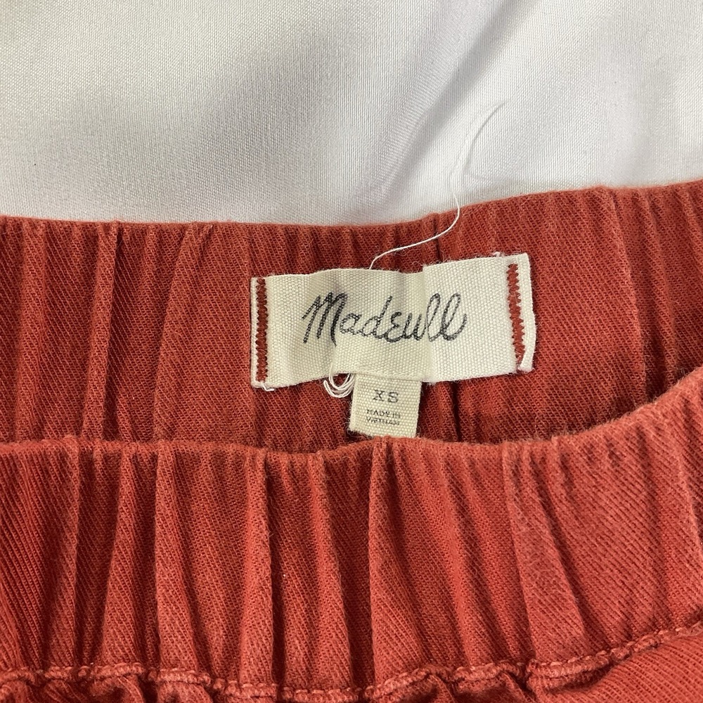 Madewell Shorts Pull On Elastic Waist Womens Size XS Red Burnt Casual Summer 143 - Picture 4 of 7